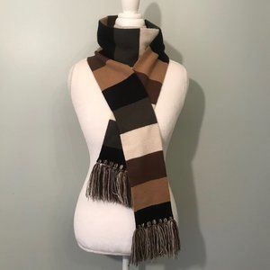 Cejon Striped Color Block 78" Scarf with Fringe